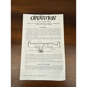 Vintage Milton Bradley Operation Instruction Book (1987‎ version)